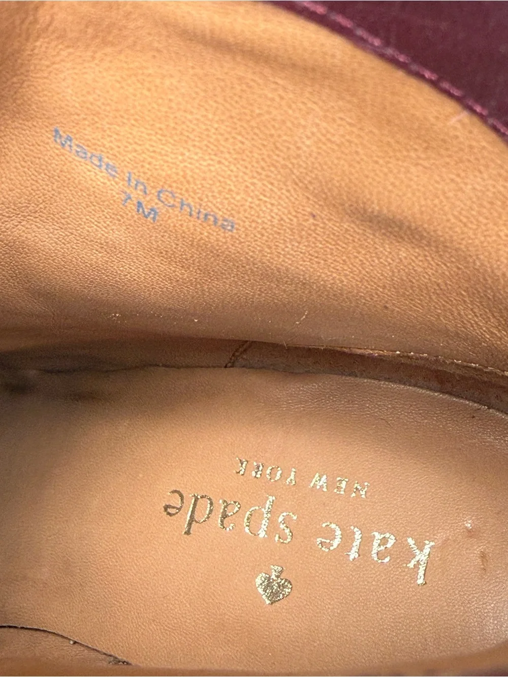 KATE SPADE NEW YORK Boot Dalton Boots Burgundy Leather White Floral Embroidery